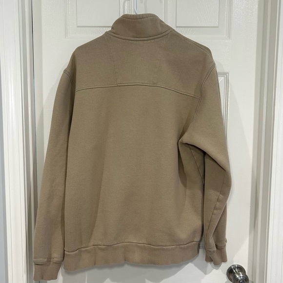 Arrow 1/4 Zip Tan Long Sleeve Pullover Mock Neck Sweatshirt Men's Large Tall - Picture 4 of 8